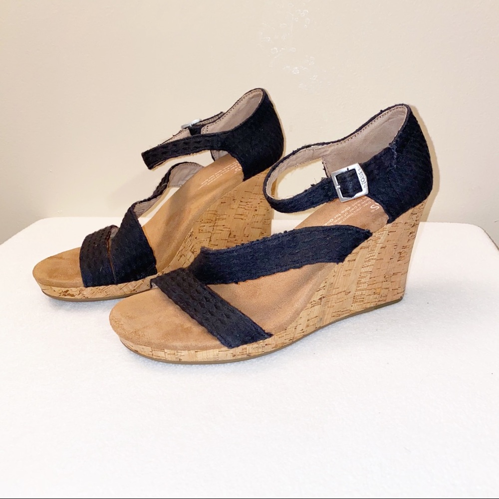 TOMS Sienna Cork Wedge Sandals